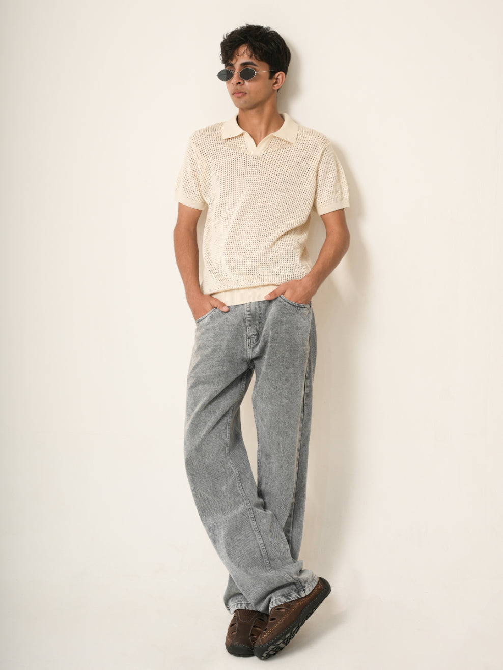 Open Knit Polo