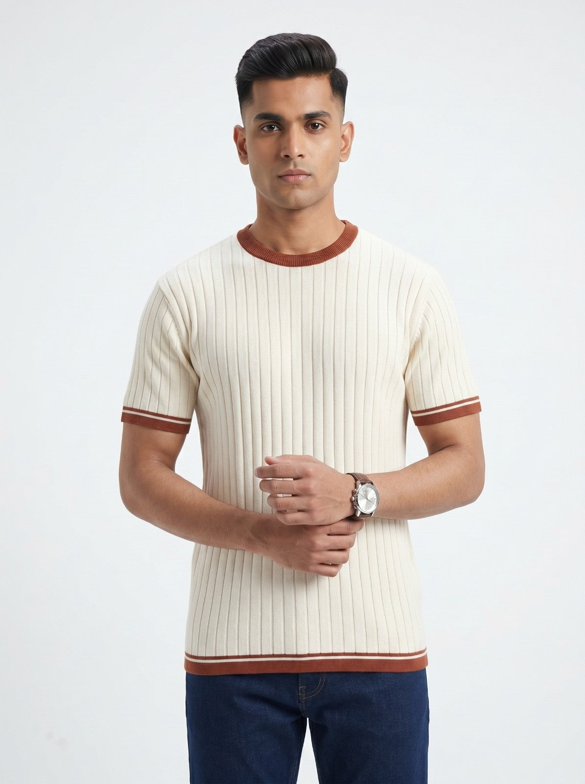 Rib Knit T-Shirt