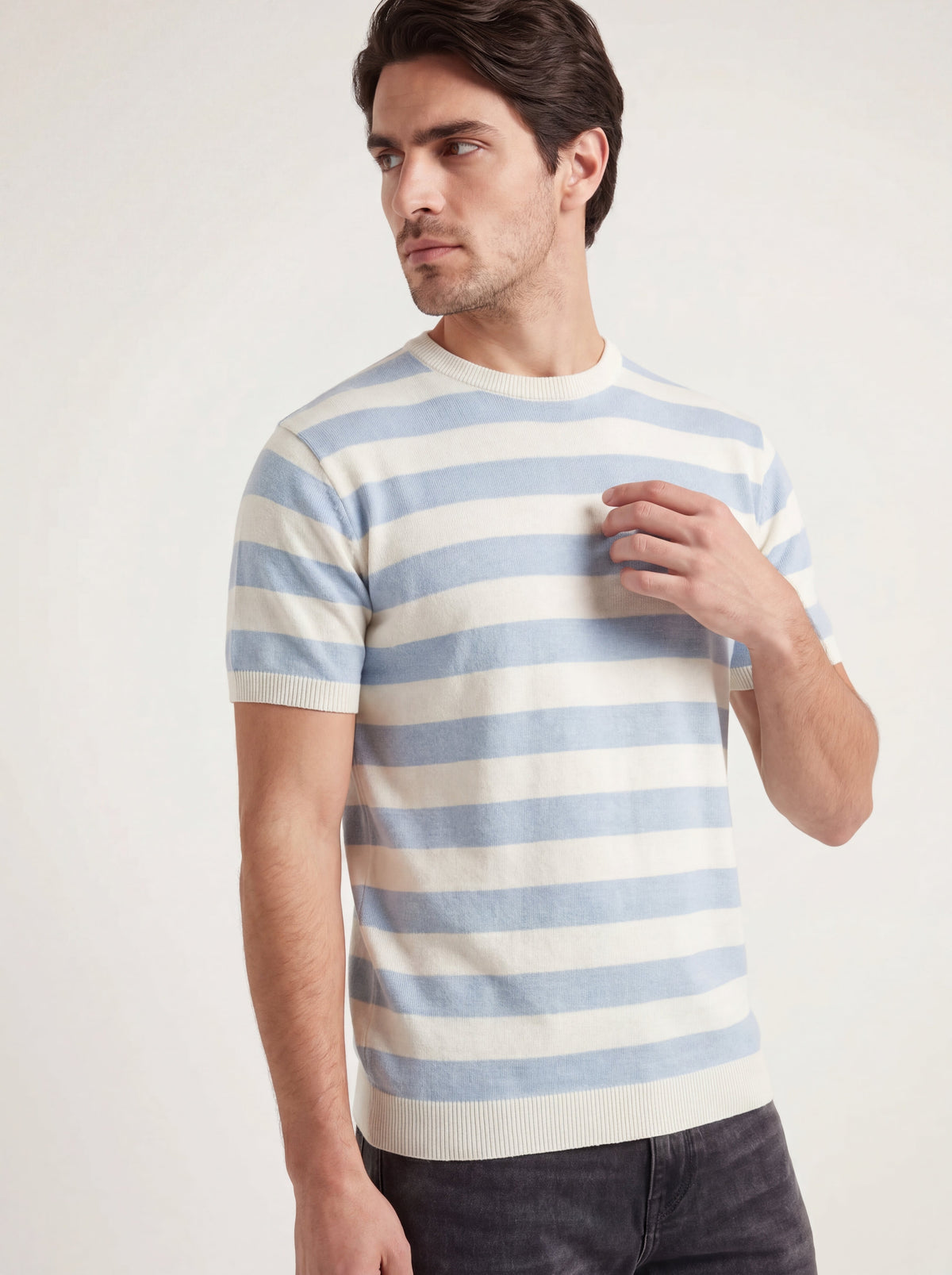 Resort Stripe Knit T-Shirt
