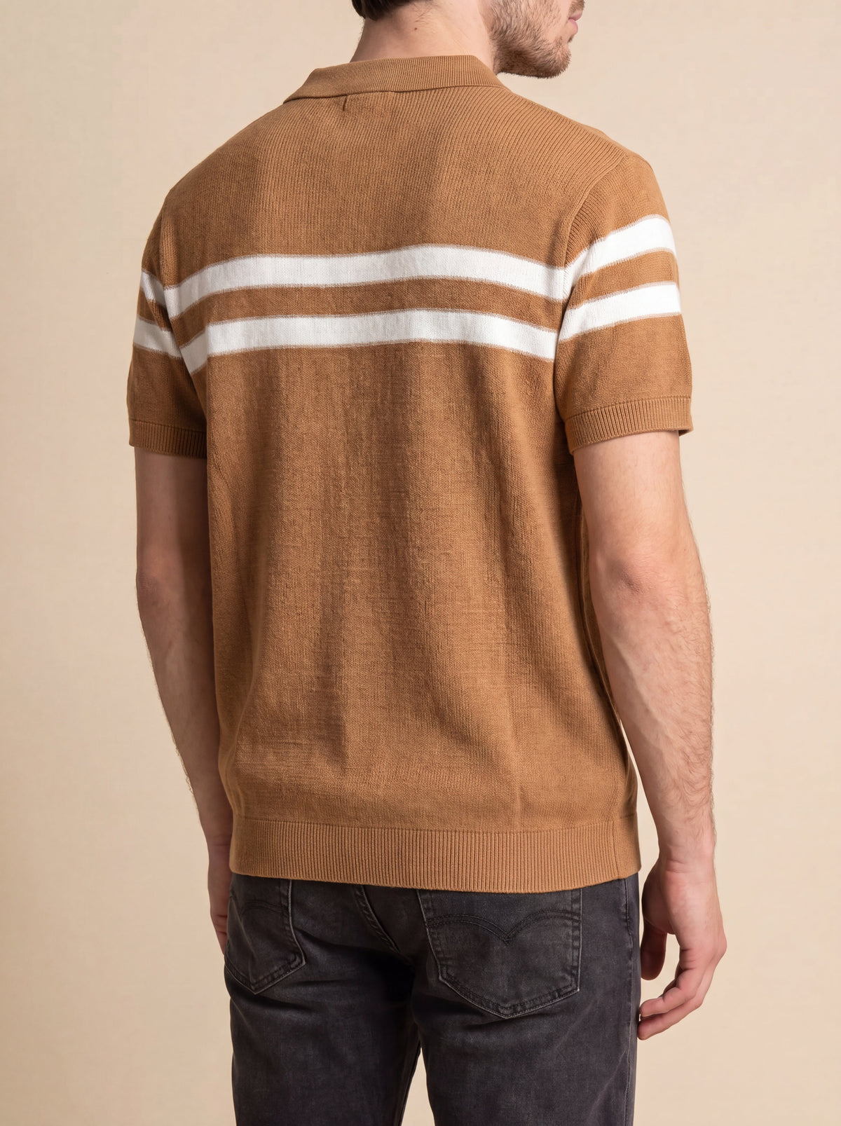Zip Collar Knit Polo